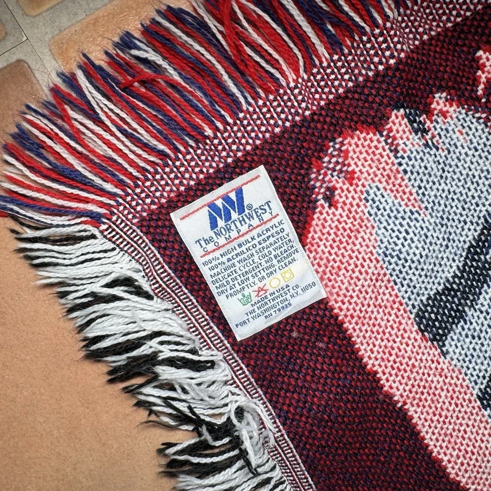 American Flag Vintage Tapestry Throw Blanket Patriotic USA Northwest Company - Picture 12 of 14